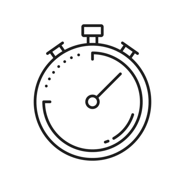 Sport Stop Horloge Timer Geïsoleerde Snelheid Tracker Overzicht Pictogram Vector — Stockvector