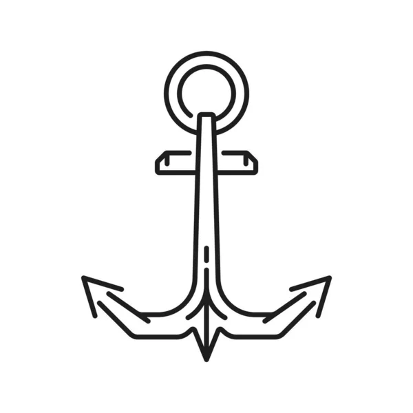 Schiffsankerleinen Symbol Seefahrtschild Marine Boot Metallanker Leine Zeichen Yachtclub Schiff — Stockvektor