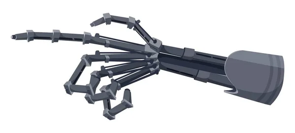Wijzende Vinger Van Robotachtige Mechanische Arm Hand Vector Android Cyber — Stockvector