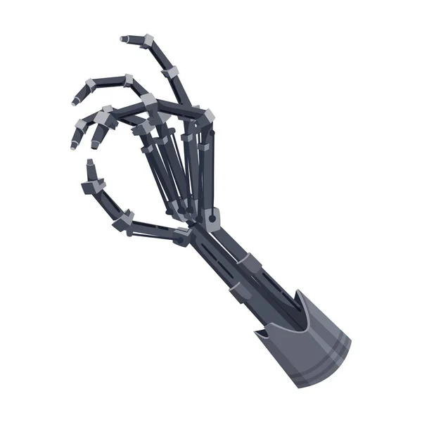 Robot Hand Zien Cyborg Droid Mechanische Prothese Vector Arm Toont — Stockvector
