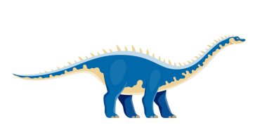 Çizgi film Kotasaurus dinozor karakteri, Jurassic dino sürüngen kertenkelesi, vektör çocuk oyuncağı. Çocuk paleontolojisi veya Jurassic dino koleksiyonu için nesli tükenmiş Kotasaurus cinsi bir dinozor çizgi filmi.