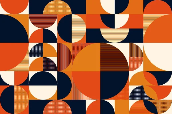 Bauhaus Μοτίβο Γεωμετρικό Σύγχρονο Πλέγμα Φόντο Διάνυσμα Αφηρημένα Σχήματα Ρετρό — Διανυσματικό Αρχείο