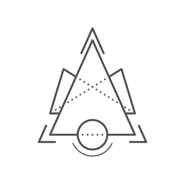 Γεωμετρικό Τατουάζ Boho Εσωτερική Μαγεία Γεωμετρικά Σχήματα Σημάδι Boho Λεπτή — Διανυσματικό Αρχείο