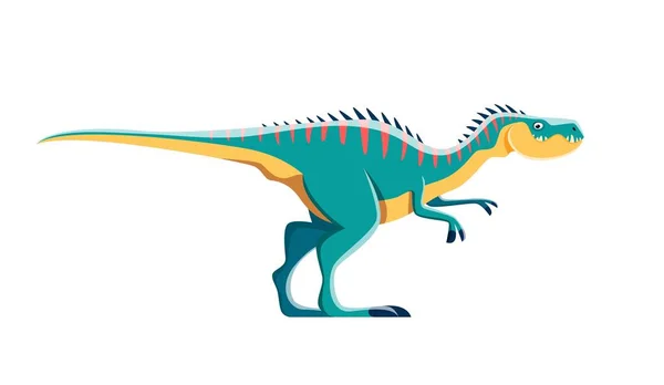 Kreslený Dinosaurus Dubreuillosaurus Nebo Jurský Dinosaurus Vektor Vtipný Had Dětská — Stockový vektor