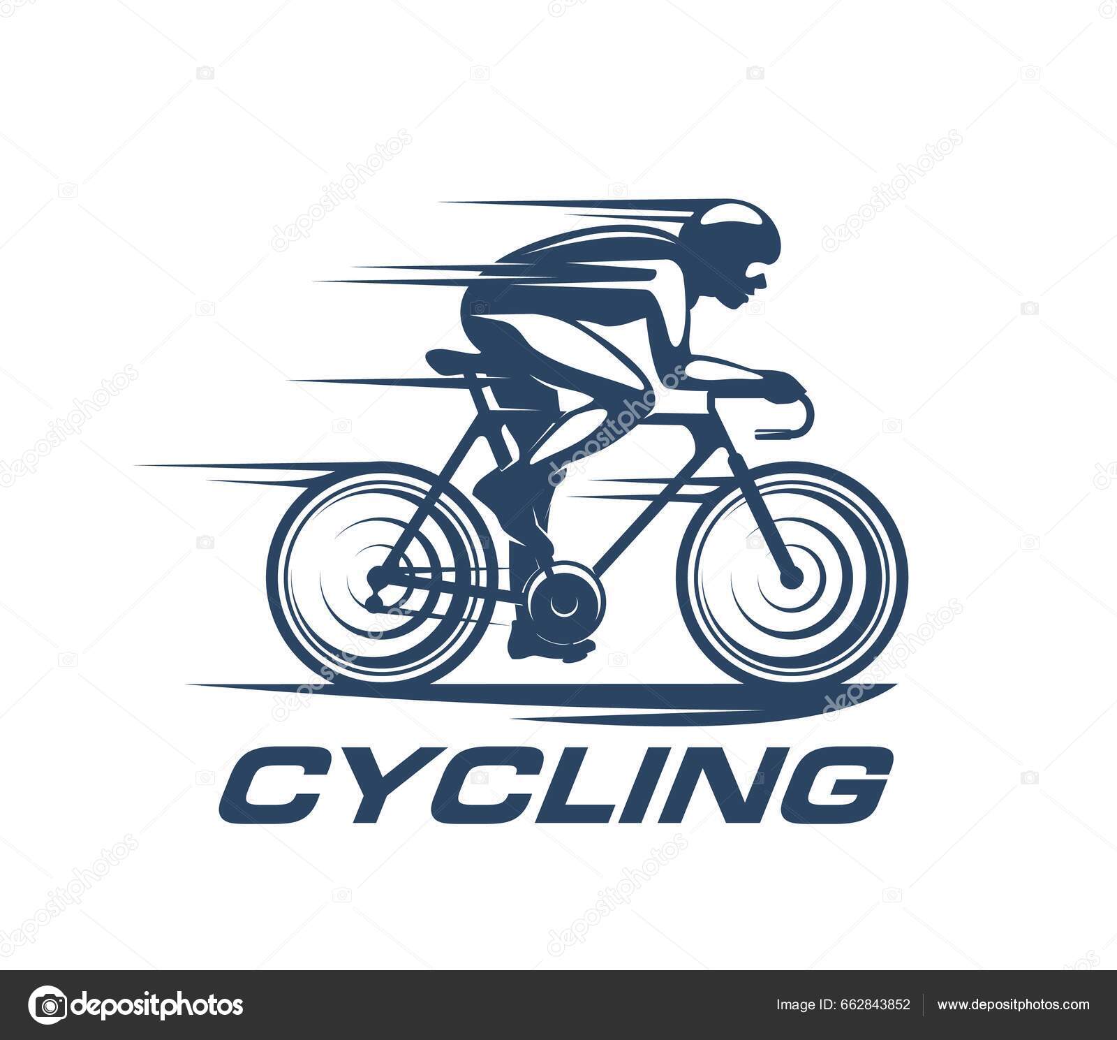 Radsport Ikone Radrennfahrer Silhouette Oder Radfahrer Fahrrad