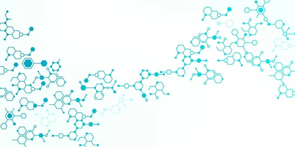 分子结构背景 分子科学模式 分子生物学 化学实验室或物理科学载体背景 分子结构的医学和纳米技术壁纸 — 图库矢量图片