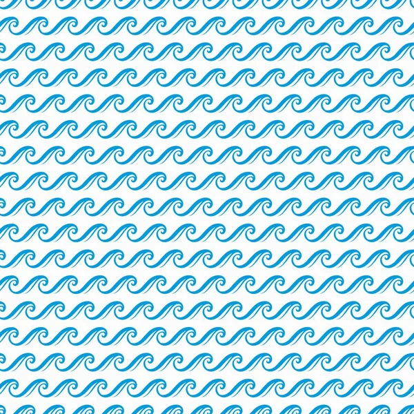 Vzor Mořské Vlny Modrá Vlnová Linie Hladké Pozadí Vektorové Vlnité — Stockový vektor