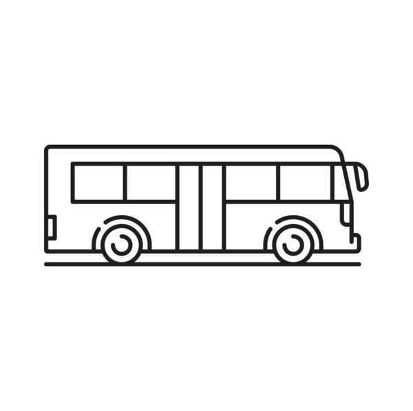 Şehir Gezisi Okul Otobüsü Ikonu Yolcu Aracı Turistler Için Taşıyıcı — Stok Vektör