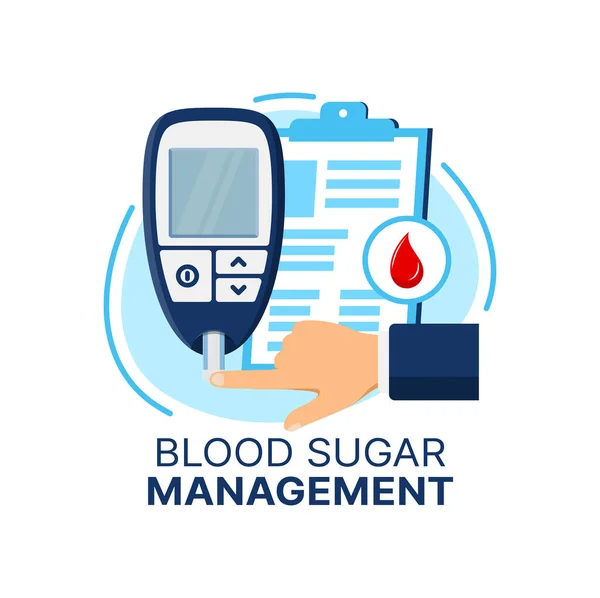 Піктограма Діабету Векторного Управління Цукром Крові Вимірювач Рівня Глюкози Або — стоковий вектор