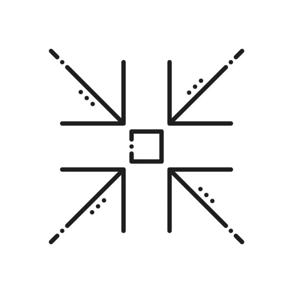 Icono Flecha Pantalla Completa Acerque Aleje Escale Minimice Maximice Expanda — Archivo Imágenes Vectoriales