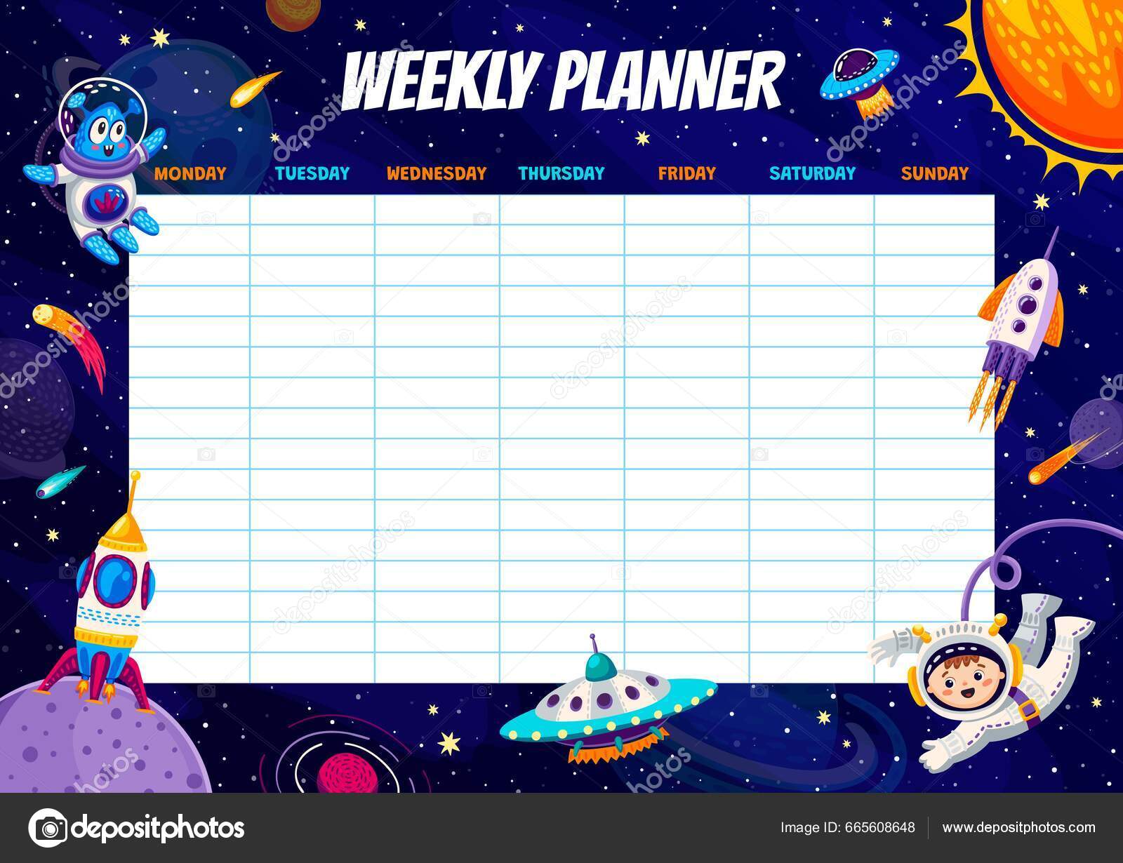 Vecteurs et illustrations de Planning semaine horaire en téléchargement  gratuit