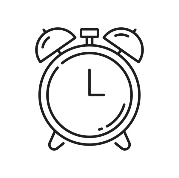Ícone Vetor Alarme Relógio Toque Contorno Isolado Vetor Acordar Símbolo — Vetor de Stock
