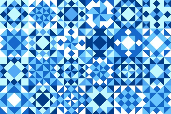 Blue Ceramic Tile Pattern Mosaic Spanish Moroccan Portuguese Floor Tile — Stock Vector