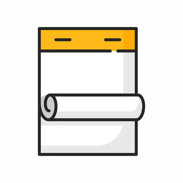 Calendrier Page Blanche Planificateur Bloc Notes Modèle Bloc Notes Icône — Image vectorielle
