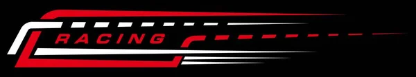 Sport Racing Emblem Car Race Line Decals Print Motorsport Rally — Stock Vector