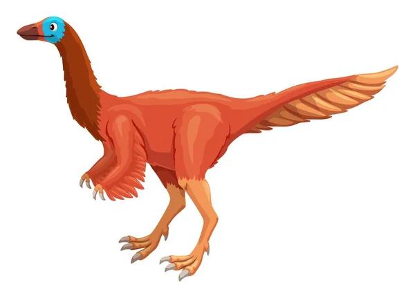 Garudimim Dinosaur Cartoon Character Extinct Dinosaur Paleontology Lizard Jurassic Era — Stock Vector
