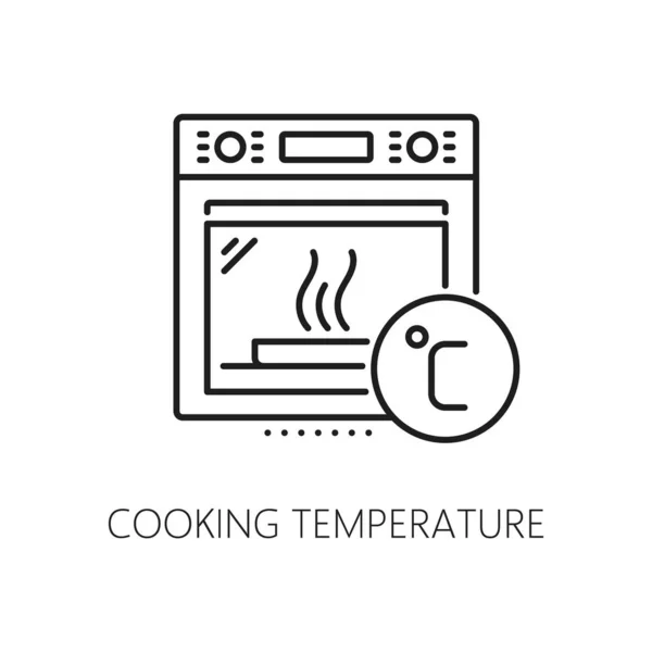 Cozinhar Pedra Forno Com Ícone Regulador Temperatura Fogão Moderno Vetorial — Vetor de Stock