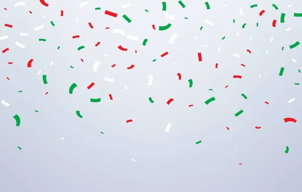 Mexico Rood Groen Wit Confetti Onafhankelijkheidsdag Achtergrond Het Creëren Van — Stockvector