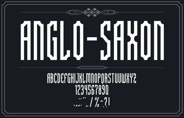 Англійський Піксельний Шрифт Двійковий Тип Або Бітовий Геометричний Алфавіт Цифровим — стоковий вектор