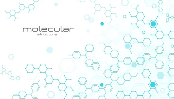 Molecule Background Science Molecular Structure Genetics Biotechnology Medicine Vector Pattern — Stock Vector