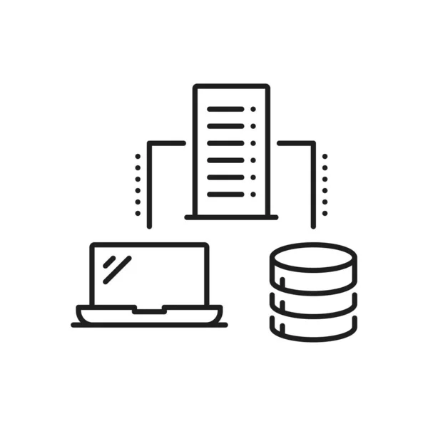 Data Backup Cloud Storage Network Server Icon Cloud Computing Platform — Stock Vector