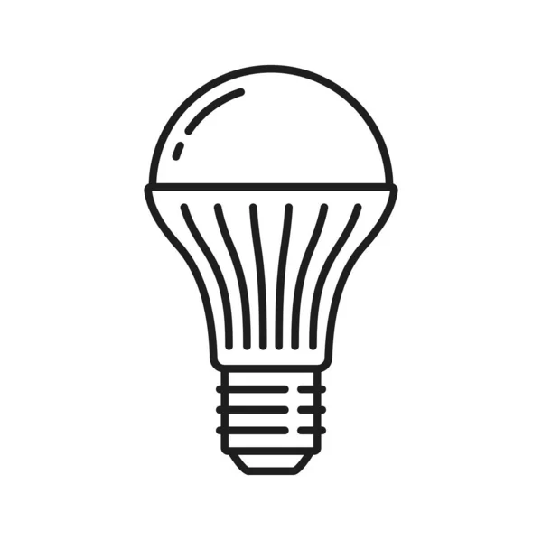 Light Bulb Led Lamp Line Icon Pictogram Illumination Technology Modern — Stock Vector