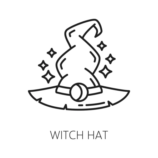 Колпак Ведьмы Колдовство Волшебная Икона Эзотерика Астрология Тайна Пиктограмма Символ — стоковый вектор
