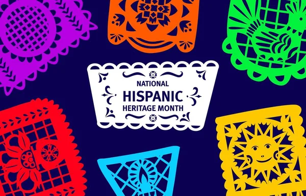 National Hispanic Heritage Month Banner Holiday Pinatas Confetti Ethnic ...