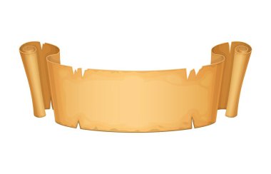 Eski el yazması, antik hazine haritası parşömeni, antika papirüs, eski kağıt parşömen. Ortaçağ kutsal kitabı, tarih belgesi ya da karikatür vektörü yırtılmış papirüs haritası. Parşömen izole edilmiş kağıt parşömeni