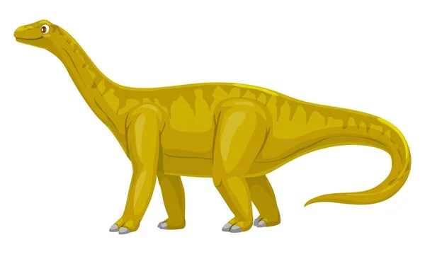 Vulcanodon Dinosauro Allegro Personaggio Dei Cartoni Animati Paleontologia Animale Lucertola — Vettoriale Stock