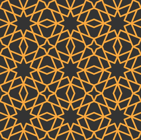 Mashrabiya Arabesque Pattern Seamless Background Arabic Islamic Ornament Vector Tile — Stock Vector