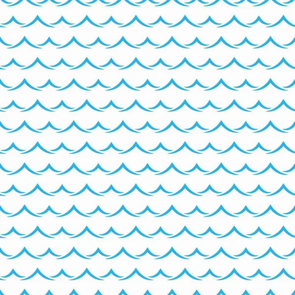Modrý Oceán Mořské Vlny Bezešvé Vzor Pozadí Vektorové Vody Vlnky — Stockový vektor