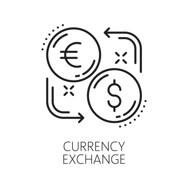 Значок Обмен Валюты Отеле Векторный Обмен Валюты Долларах Евро Конвертация — стоковый вектор