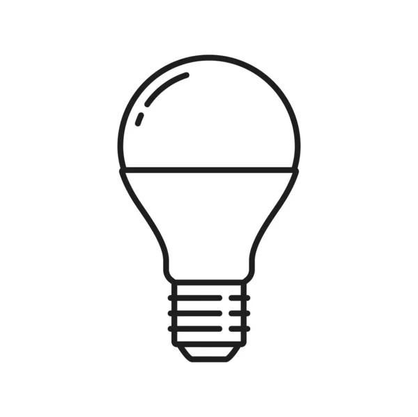 Arbiträr Glödlampa Och Led Lampa Linje Ikon Elektricitetsbesparande Diodlampa Symbol — Stock vektor