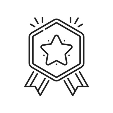 Altın yıldız, altın yuvarlak çerçeve ya da kurdeleli plaka ikonu ile ödüllendirildi. Vektör en yüksek kalite işareti, altın ödül