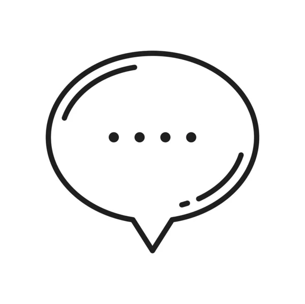 Sinal Comunicação Diálogo Mensagem Isolada Ícone Linha Fina Caixa Chat —  Vetores de Stock