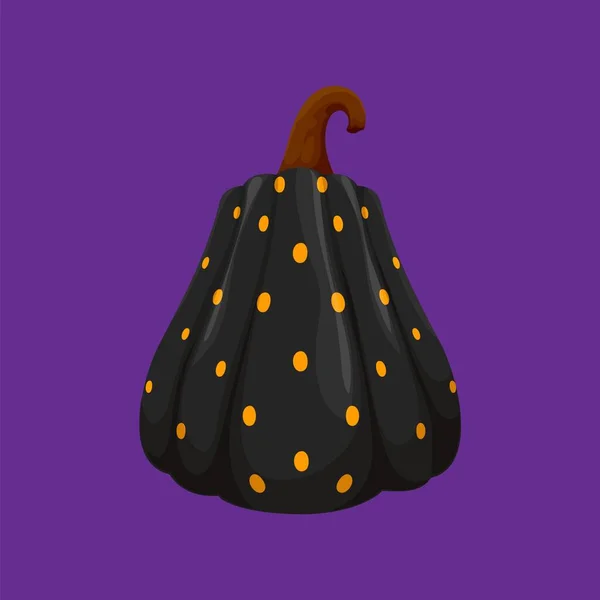 Zucca Halloween Con Motivo Decorativo Dipinto Vacanza Notte Dell Orrore — Vettoriale Stock