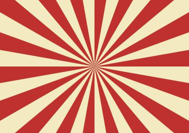 Sirk arka planında retro ışın düzeni, klasik güneş ışınları patlaması. Parti davetiyesi, karnaval ya da Chapiteau sirk biletinin ışın deseni, soyulmuş vektör geçmişi. Açık poster güneş patlaması kapağı ya da arka plan