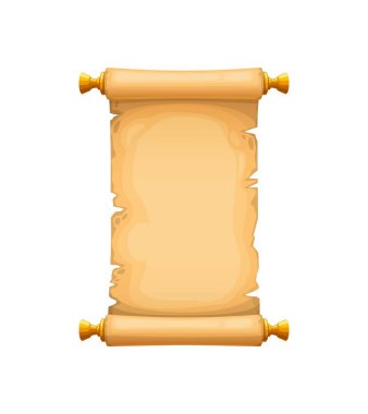 Eski el yazması, eski kağıt parşömen, antik hazine haritası parşömeni, antika papirüs. Eski yırtık belge arkaplanı, eski yasa veya harita papirüsü, tarihi yırtık belge vektör parşömeni