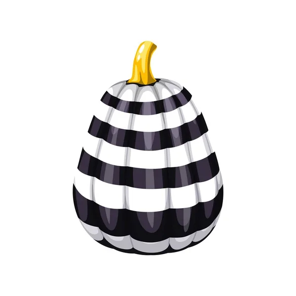 Zucca Dipinta Halloween Con Ornamento Vacanza Zucca Vettoriale Isolata Decorata — Vettoriale Stock