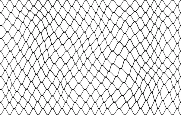 Fischernetzmuster Oder Netzgitter Hintergrund Des Fischerseilvektors Wellige Textur Netzgewebe Aus — Stockvektor
