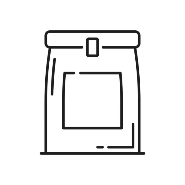 ボール紙のランチボックス 食品パックのモックアップは アウトラインアイコンを隔離しました ベクトル食品容器 テイクアウトファストフードテイクアウトパッケージテンプレート — ストックベクタ