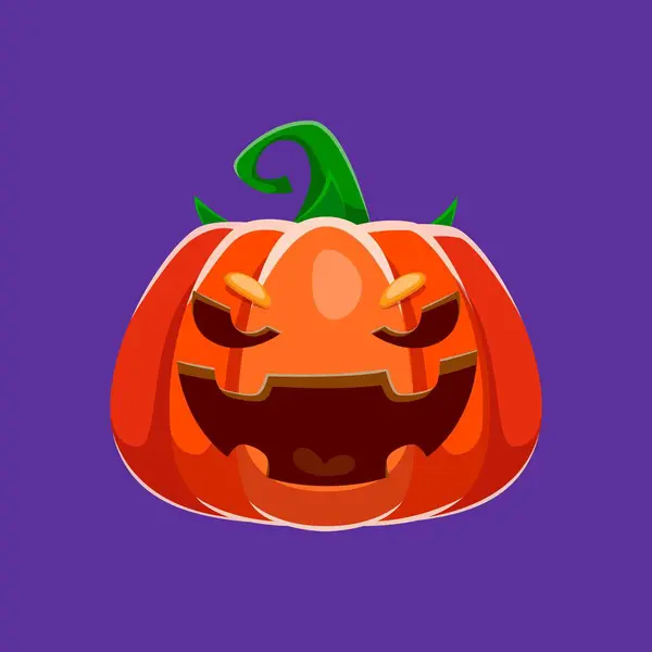 Halloween Pumpkin Horror Night Holiday Cartoon Icon Trick Treat Party — Stock Vector