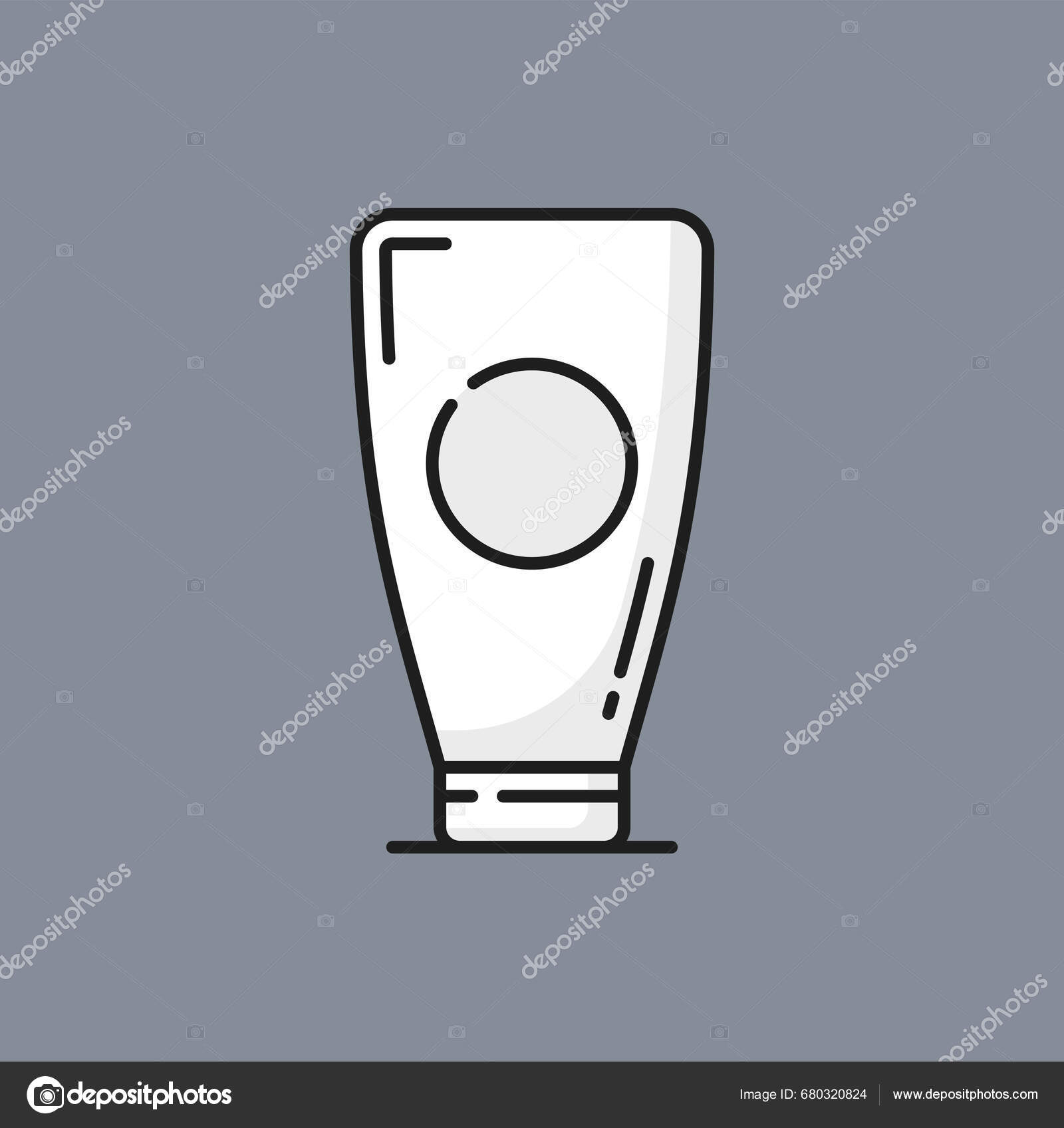 Mayonnaise Yogurt Ketchup Plastic Bottle Isolated Outline Icon Vector Packaging Stock Vector by