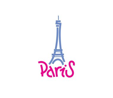 Paris Eyfel Kulesi Fransa 'nın simgesi seyahat ve romantik turlar. Paris şehir mimarisi Eiffel Kulesi demir anıtının izole edilmiş silueti. Avrupa turizm, turizm ve tatil belgesi