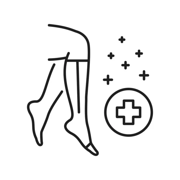 Sıkıştırma Çorapları Ödem Şişme Tedavisi Anormal Kan Basıncı Vektör Çorapları — Stok Vektör