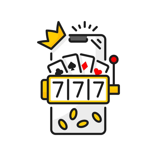 777 Reeling Gokker Roulette Het Spelen Van Apparaat Slot Kleur — Stockvector