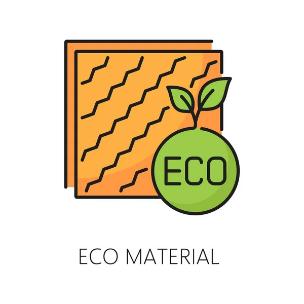 Eco Material Icon Wall Thermal Insulation House Construction Energy Heat — Stock Vector