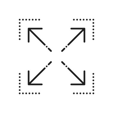 Boyutlandır ve ölçeklendir yakınlaşma sembolü ana hatlarını genişlet. Vektör sıkıştırma boyutu, ölçek resmini değiştir, tam ekran işareti, boyut değişimi ve sıkıştırma