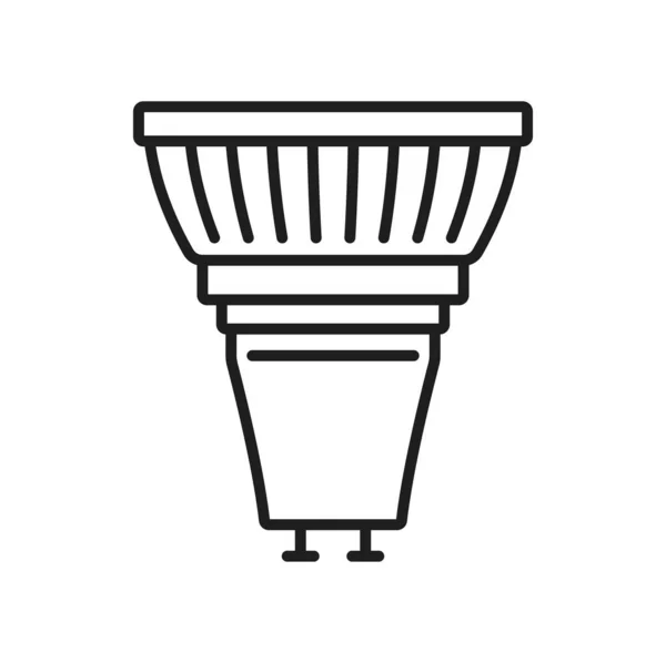 Light Bulb Led Lamp Thin Line Icon Sign Modern Lightbulb — Stock Vector
